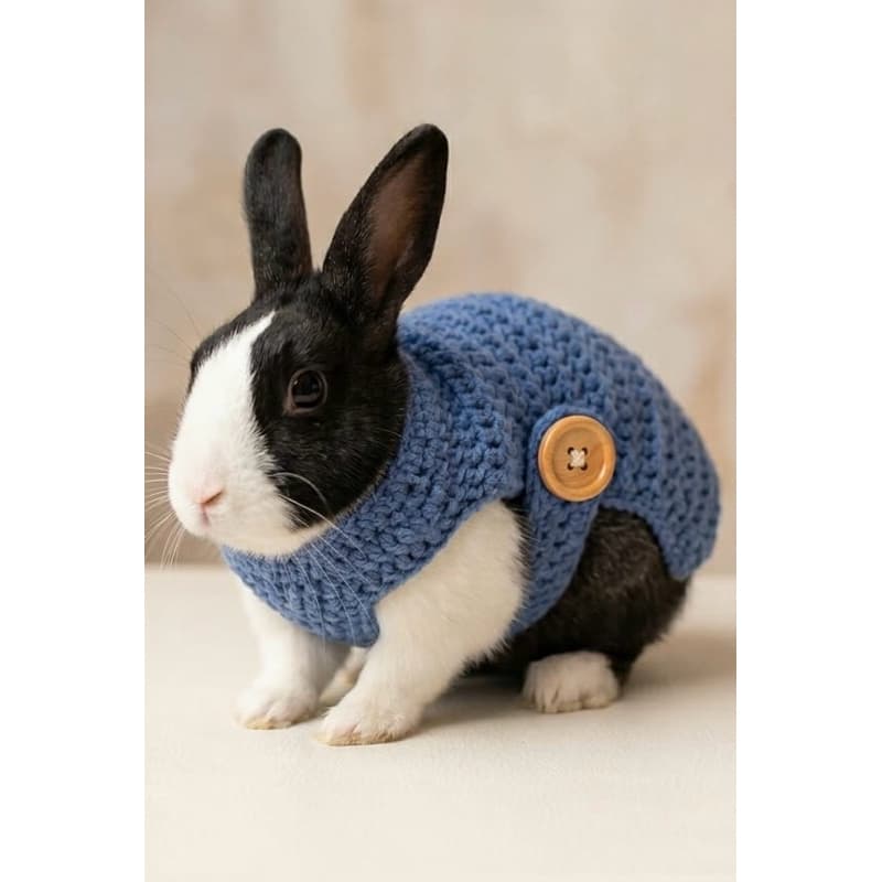 Roupa Roupinha De Coelho SORTIDA Para Coelinho Em Crochê Animal De Estimação