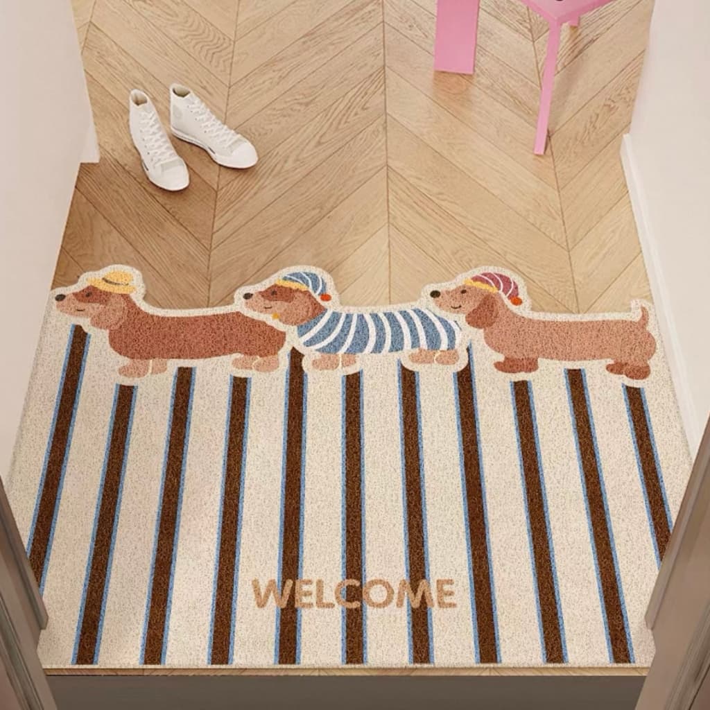 Tapete Capacho Porta de Entrada – Casa Animada gatos e cachorros