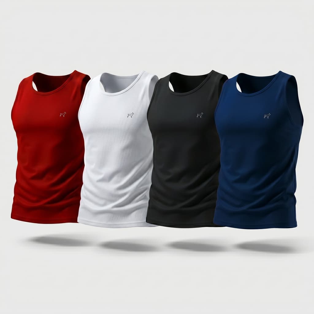 Kit 4 Regata Dry Fit Masculina Lisa Academia Treino Esporte Parvori