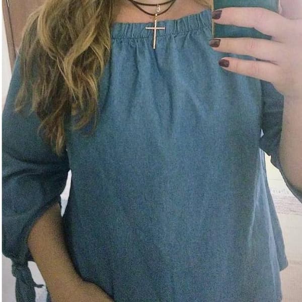 Blusa Tomara Que Caia Jean  veste 42 e 44