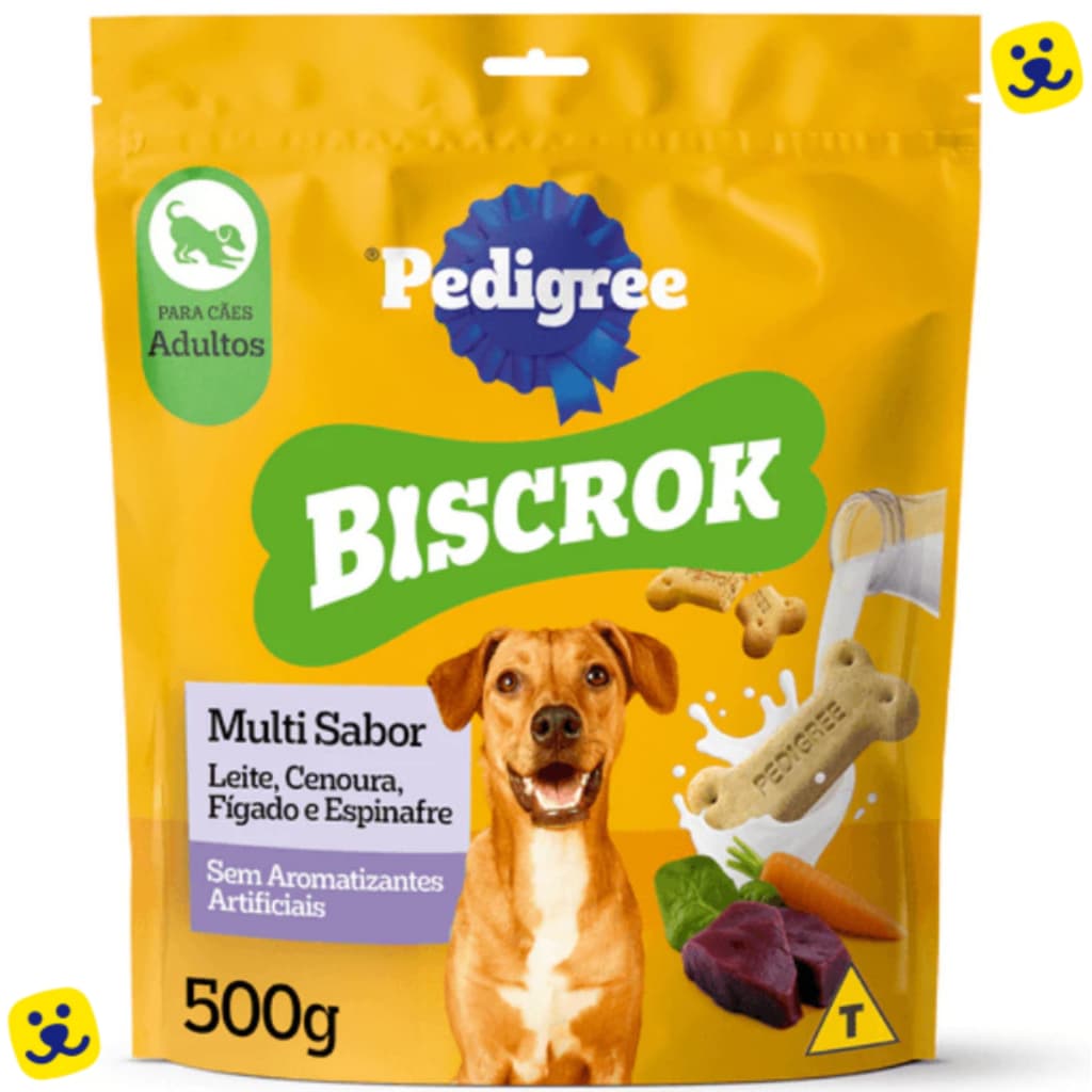 Petisco para Cachorro Biscoito para Cachorro Biscrok Pedigree 500g Pedigree Biscrok Multi Sabor