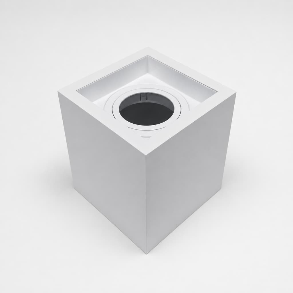 Plafon Sobrepor Quadrado Mr16 Boxit Dicroida Branco Led