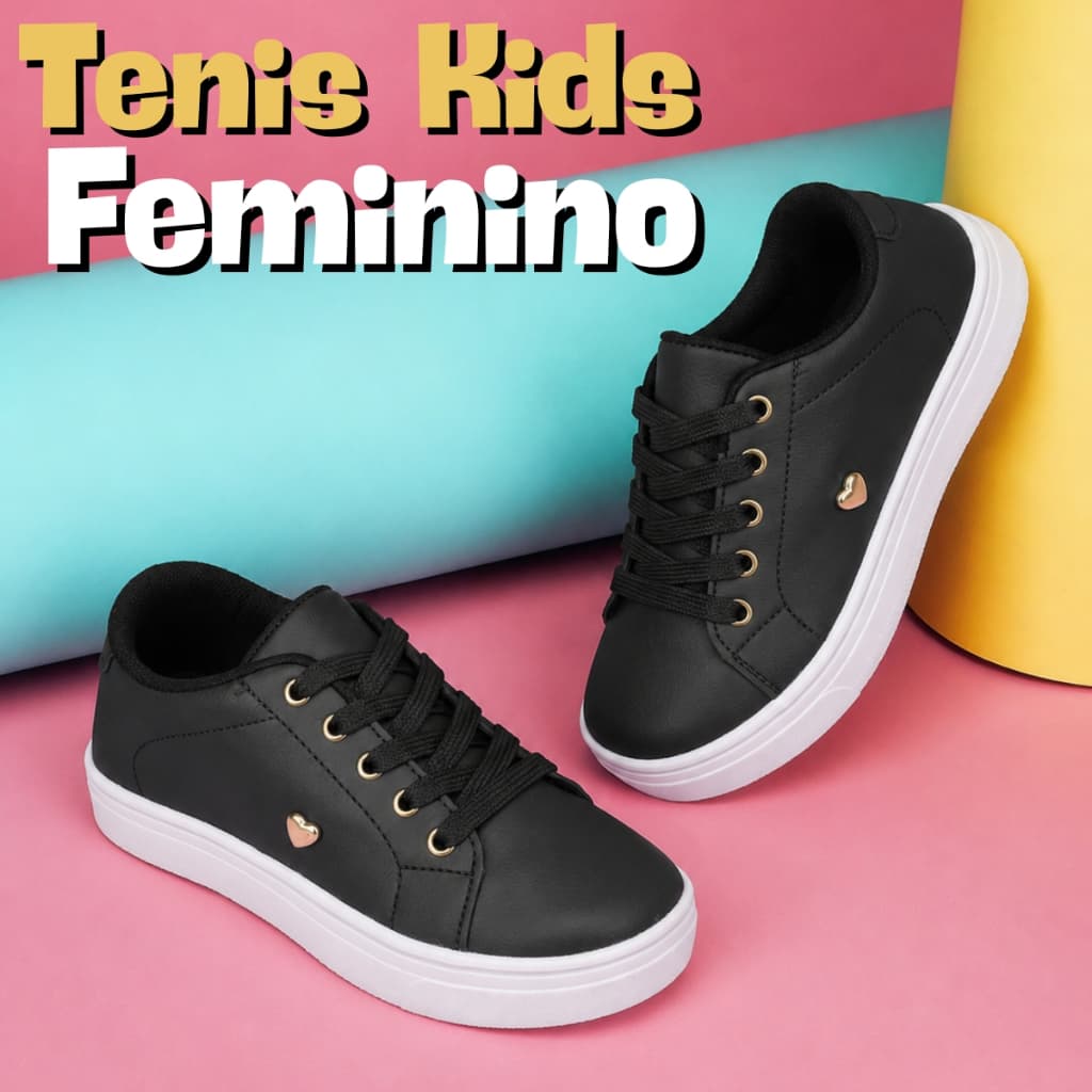 Tênis Casual Infantil Menina Escolar Branco Rosa Leve e Macio Para Passeio e Dia a Dia - Oferta