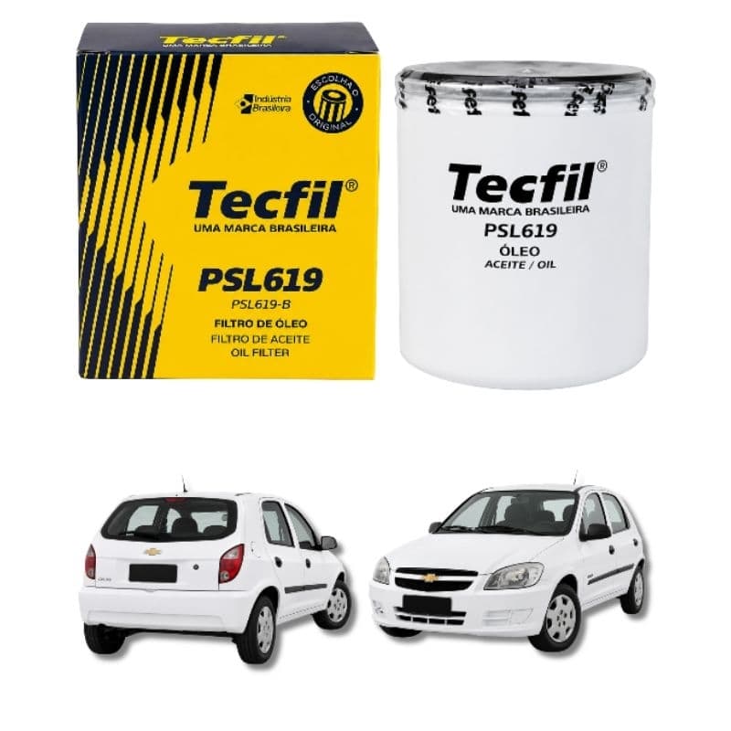 Filtro Óleo Tecfil PSL619 Chevrolet Celta 1.0 1.4 Flex Gasolina
