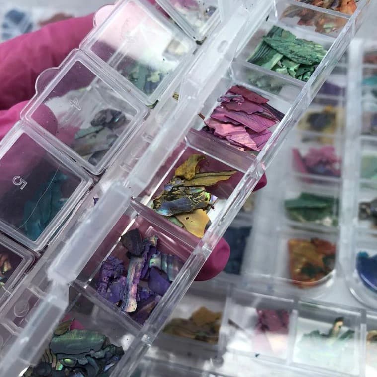 Estojo Com 12 Madre Perola Furta Cor Para Decoração De Unhas
