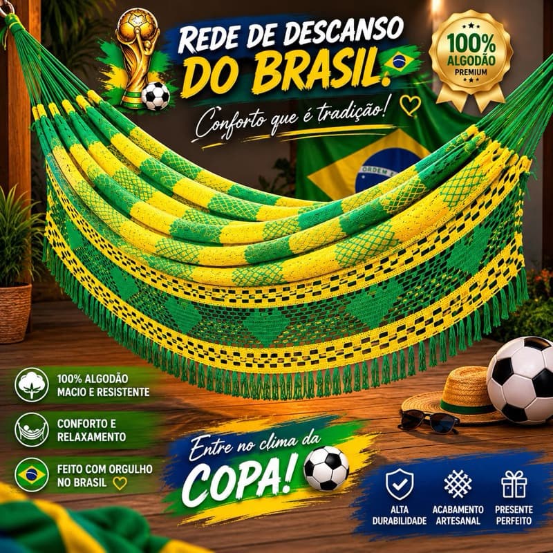 REDE BUCHO DE BOI EM ALGODAO ,COM VARANDA EM CROCHÊ,COM ACABAMENTO REFORÇADO E RESISTENTE,4,5 METROS E SUPORTA ATE 350KG