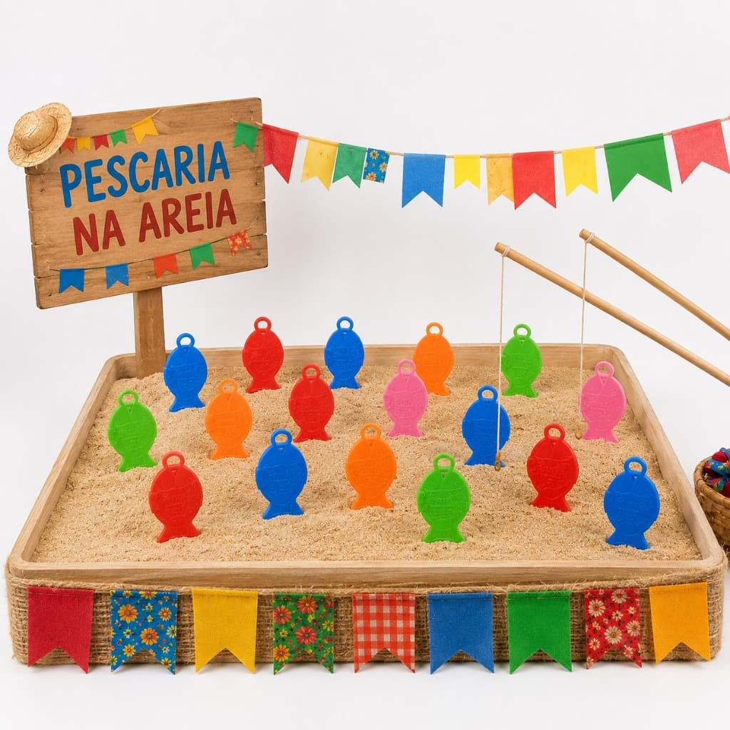 10 Peixinho Jogo de Pescaria Sortido festa junina brincadeira prenda