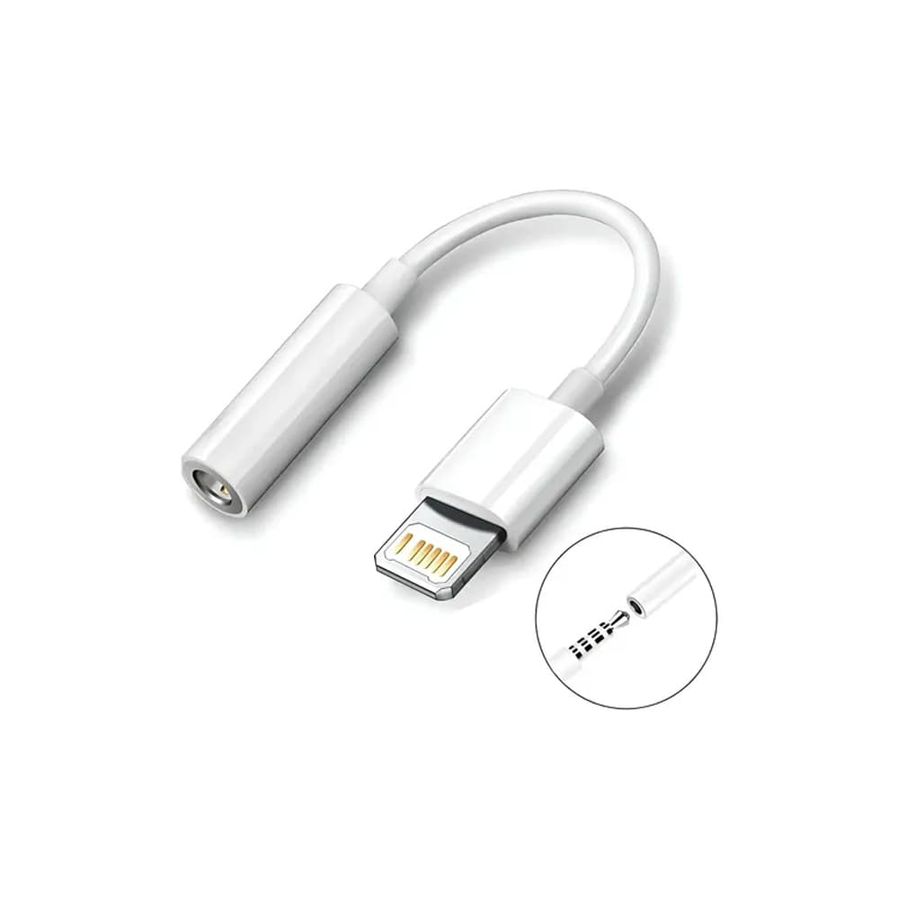 Adaptador de iPhone para P2 Lightning Áudio Estéreo