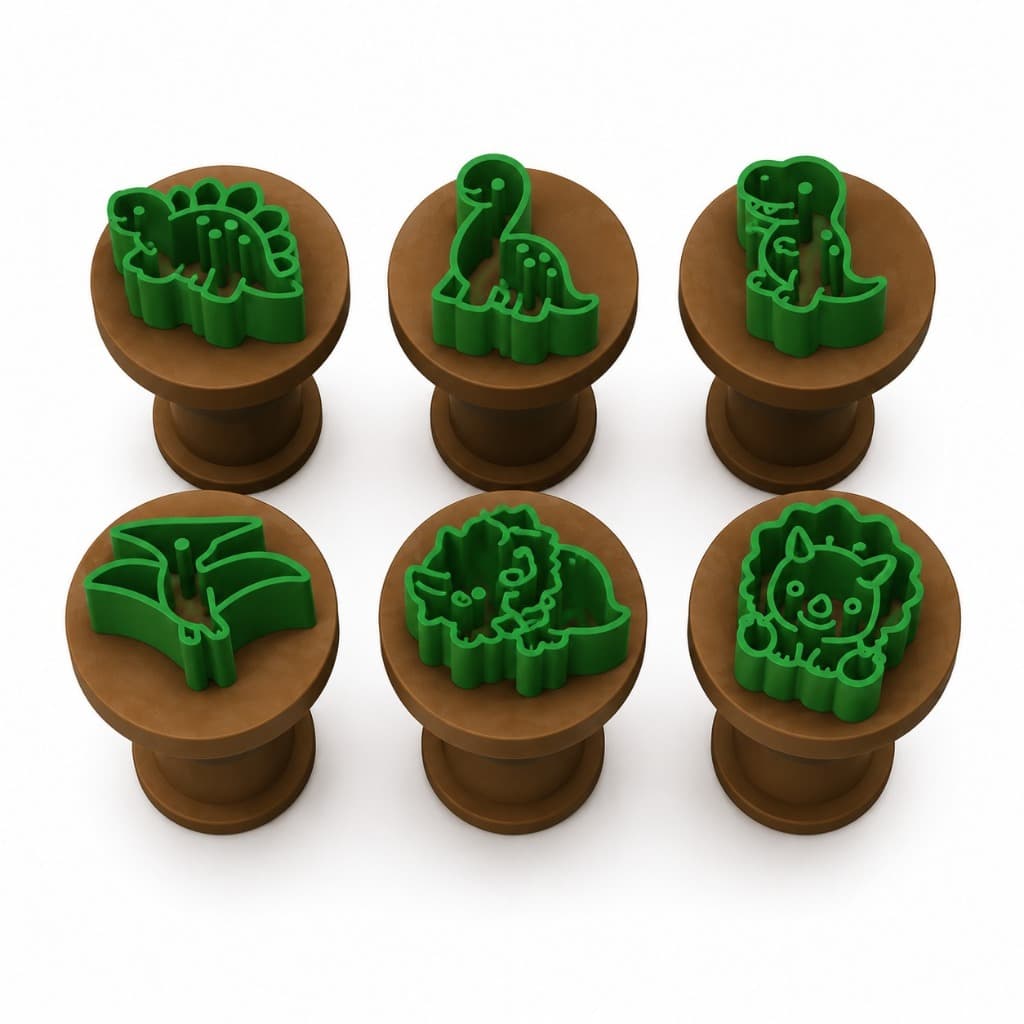 Topper Brigadeiro Dinossauro Kit 6 Carimbos Festa Infantil Dino