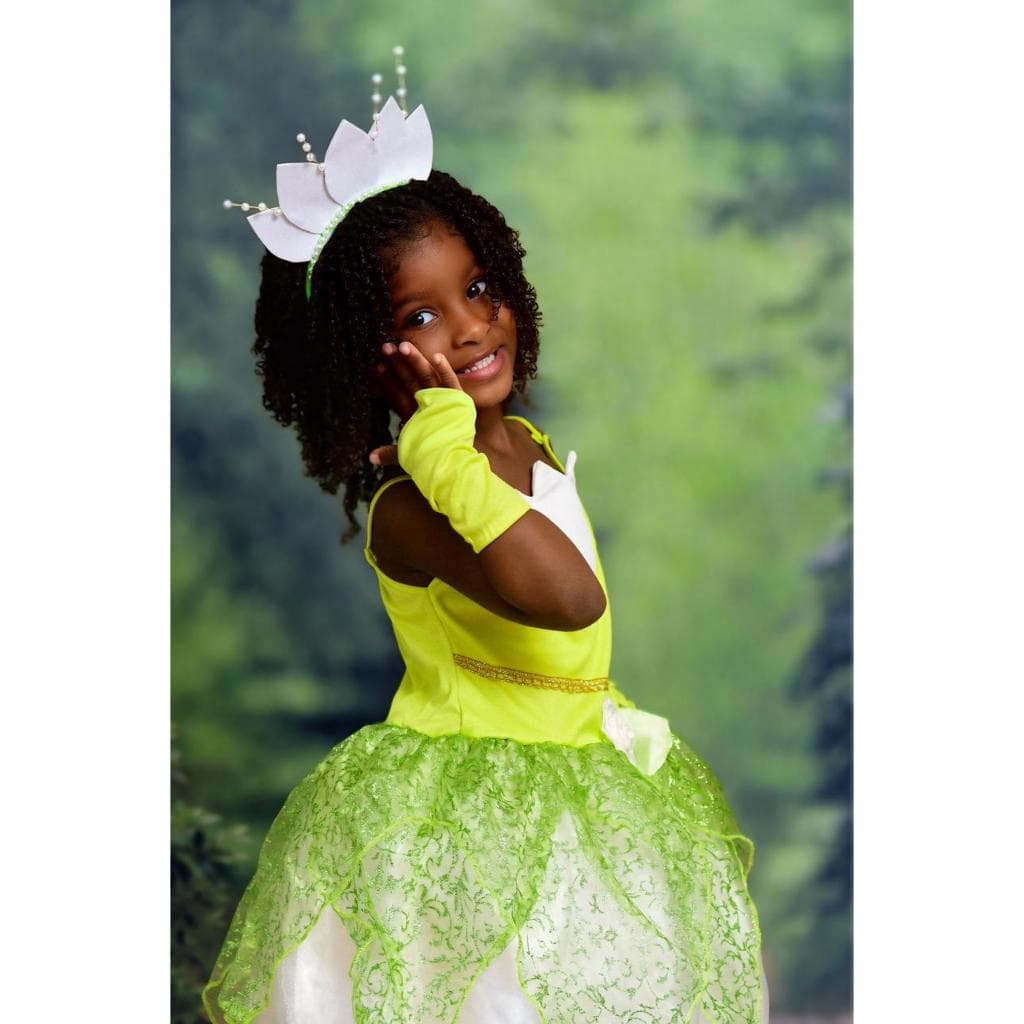 Fantasia Infantil Princesa Tiana Luxo com Tiara
