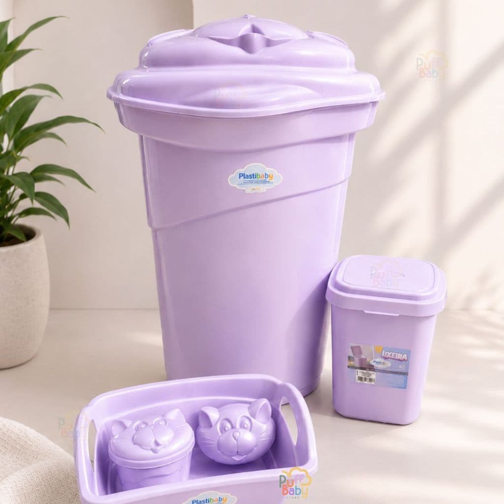 Cesto de roupa suja 38 L organizadores porta algodão Lixeira 4,5 L