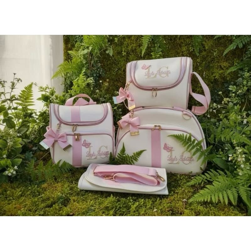 kit de Bolsas Maternidade Luxo para Mamãe e Bebê Personalizado