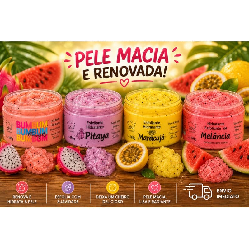 Hidratante Esfoliante  180G Soul Cosmeticos