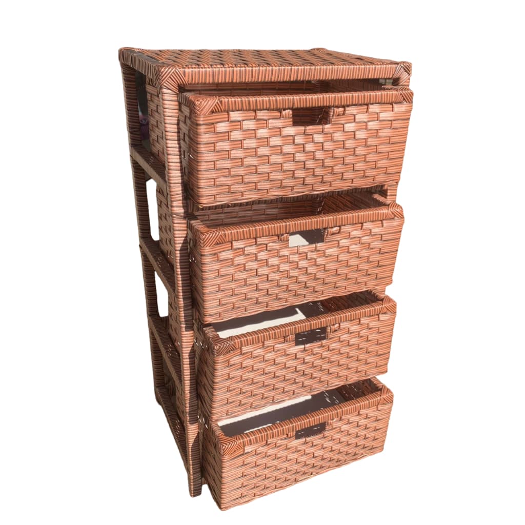 Gaveteiro Organizador Artesanal 4 gavetas Fibra Sintética 32x44x85 Banheiro Quarto Luxo (Já Montado)