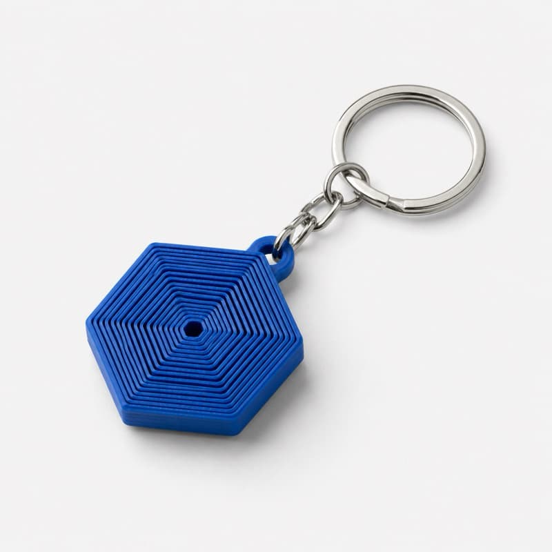 Chaveiro Fidget Espiral Geométrica Giratória – Impresso em 3D