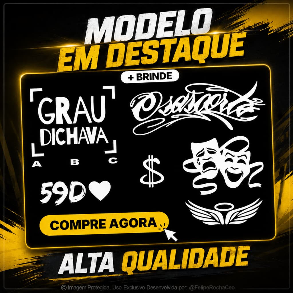 ADESIVO GRAU DICHAVA, 59D, CHORA AGORA RIR DEPOIS, CIFRÃO, ANJO MOTO, OSASCORTE - Top Vinil Recorte