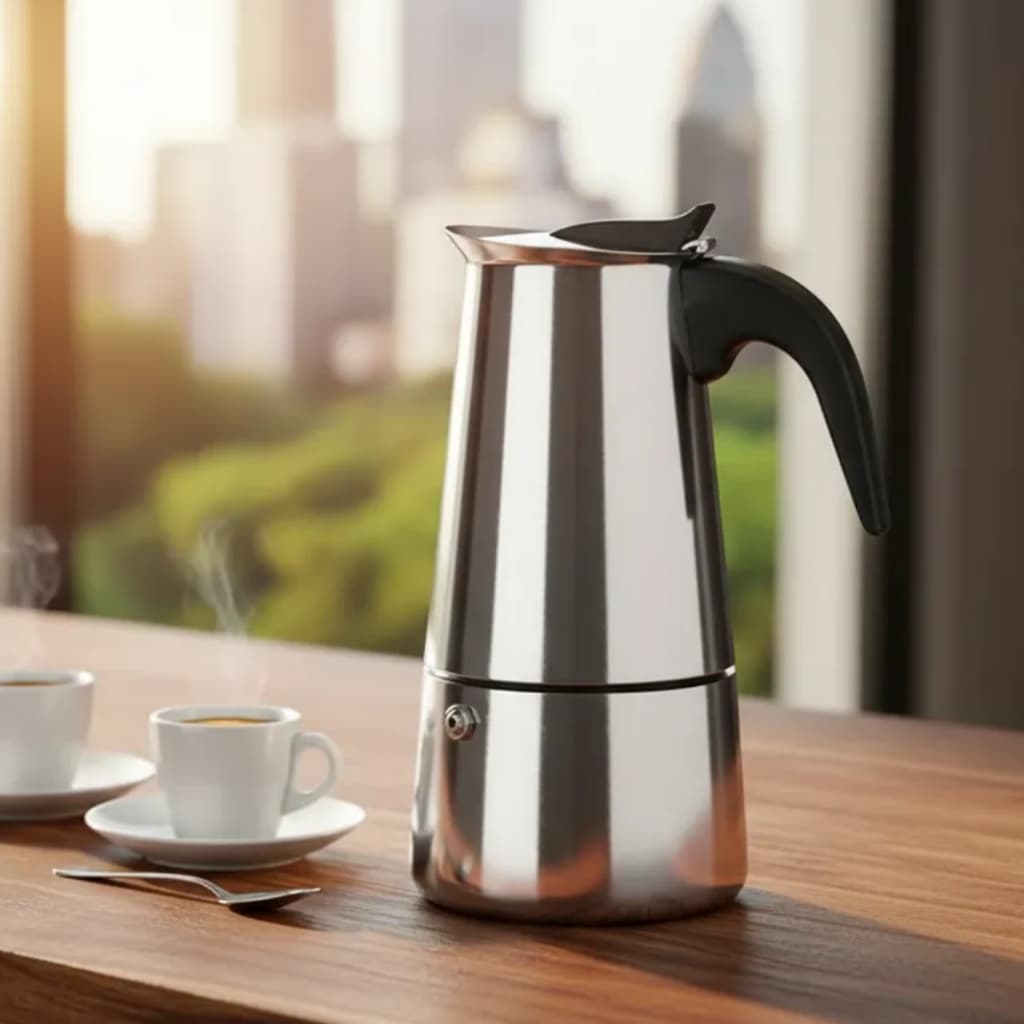 Cafeteira Italiana Moka Premium 4, 6, 9 e 12 xícaras Inox