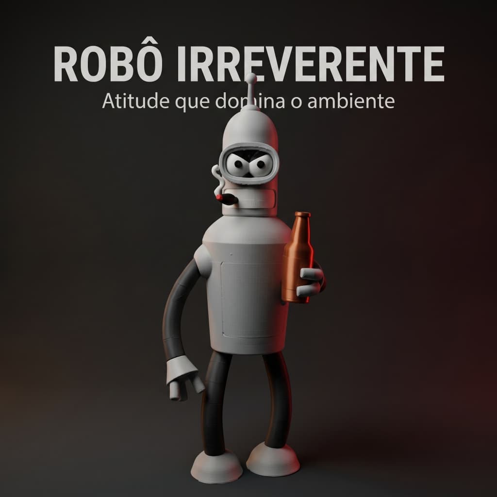 Miniatura Robô Bender Colecionável - Peça para Diorama