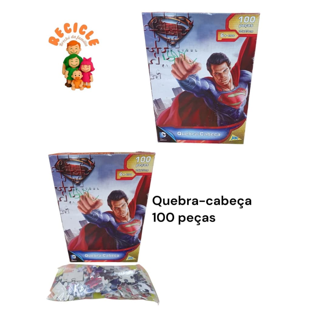jogo quebra cabeça superman recicle mamae e bebe