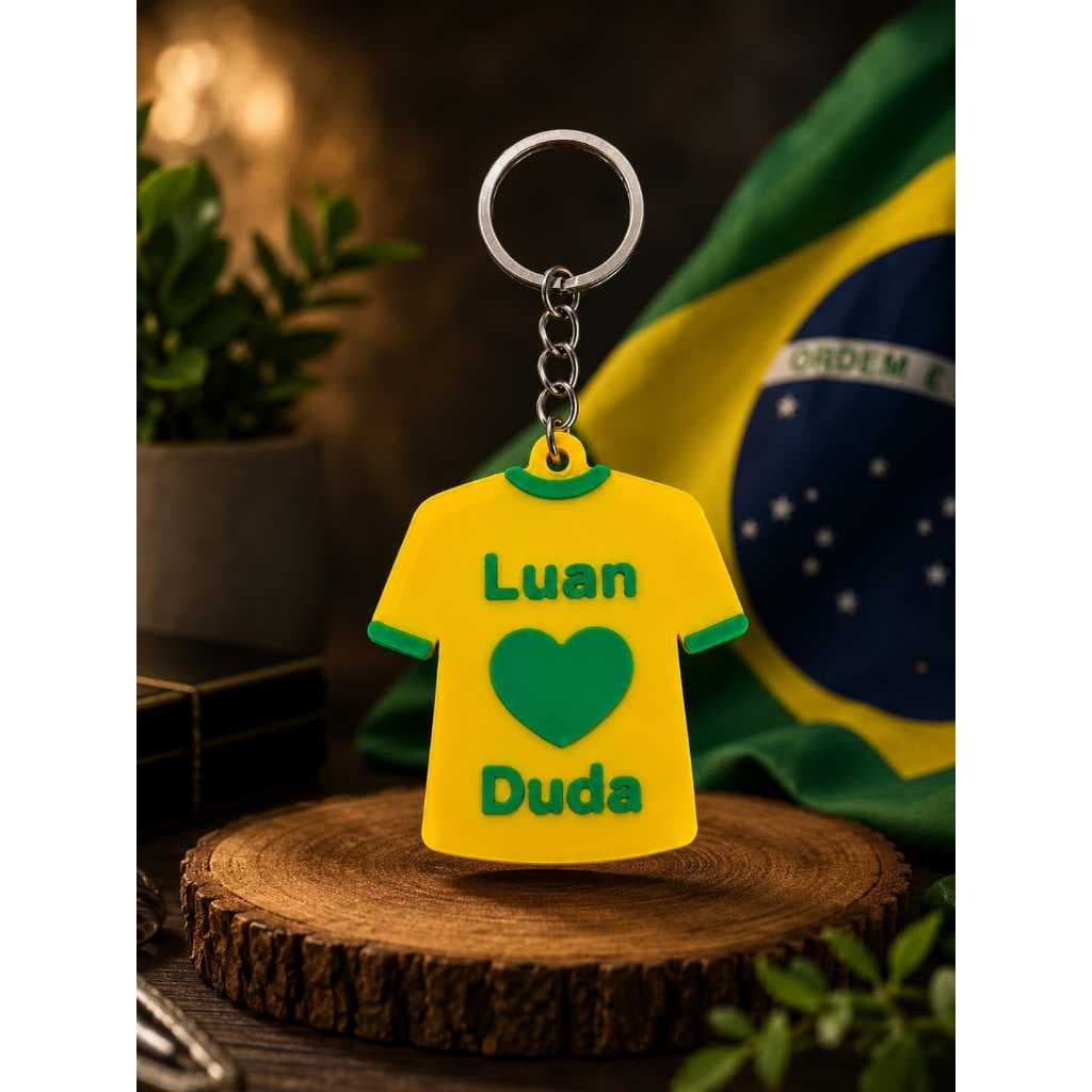 Chaveiro Personalizado nome e número Copa do mundo Dias dos namorados