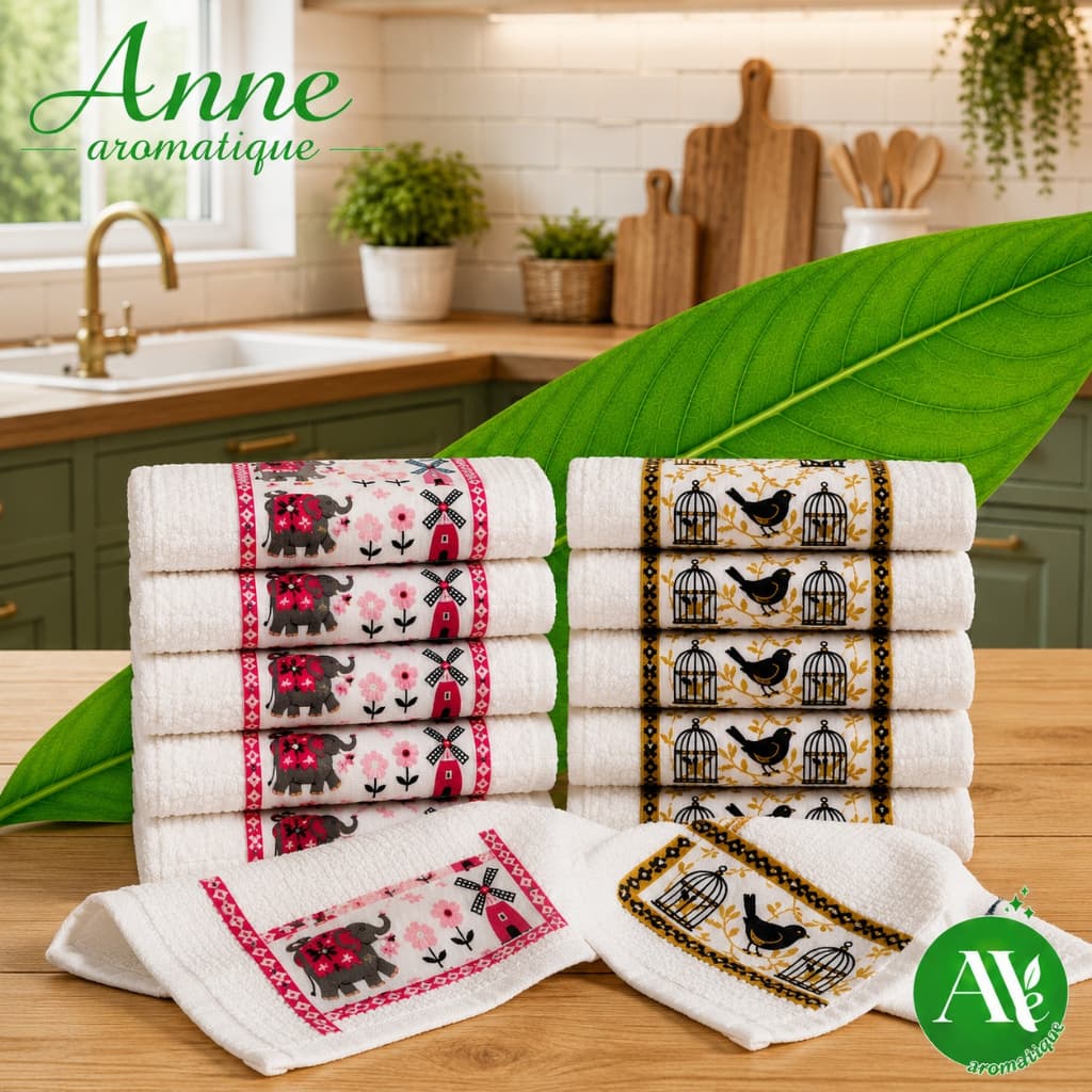 Kit Panos de Prato Copa 49x71cm Jacquard Atoalhado Toalha De Cozinha Premium Alta Absorção