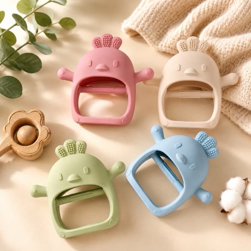 Brinquedos De silicone Para Dentição Bebês Com Mais De 3 Meses Mordedor De Pulso À Prova De Queda Mastigar Sem BPA WMMIX