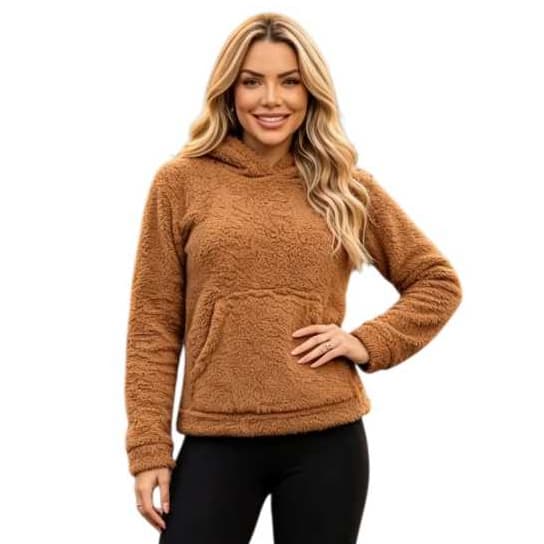Casaco Teddy Feminino Com Bolso Quentinho [Tendência Inverno]