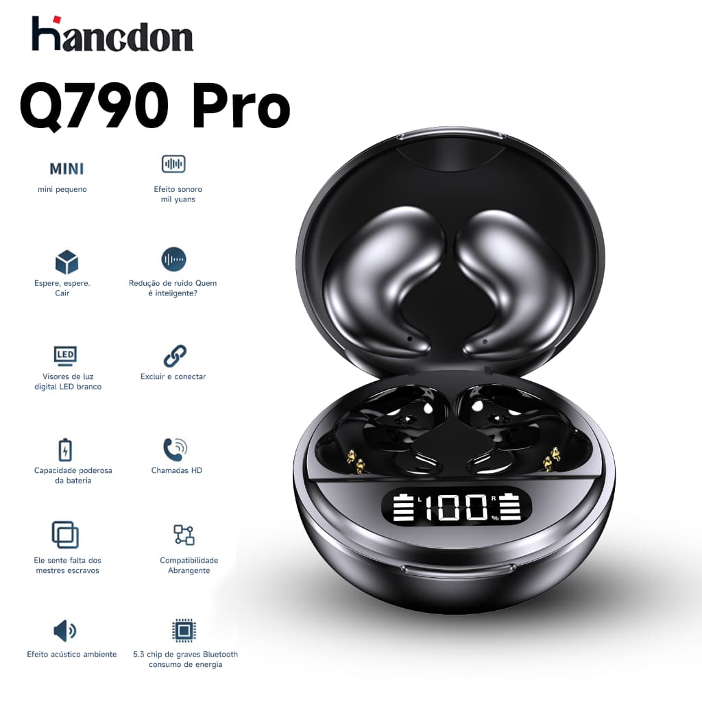 Fones de ouvido bluetooth Q790 pro com cancelamento de ruído fones de ouvido bluetooth 5.3 ipx5 à prova dwireless água e