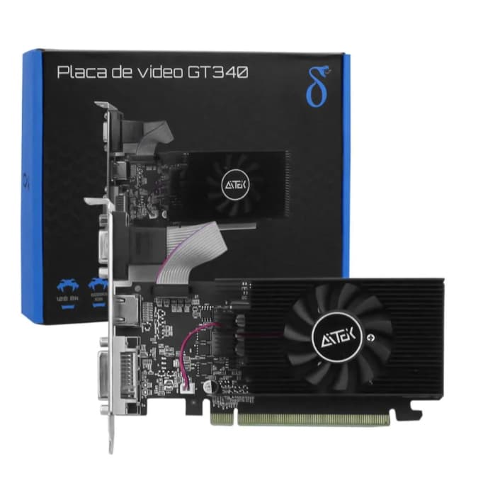 Placa de Vídeo GeForce GT 340 1GB DDR3 | PCI Express 2.0 x16 | HDMI