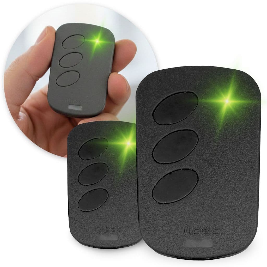 2 Controle Remoto Para Portão Eletrônico Com Pilha Preto