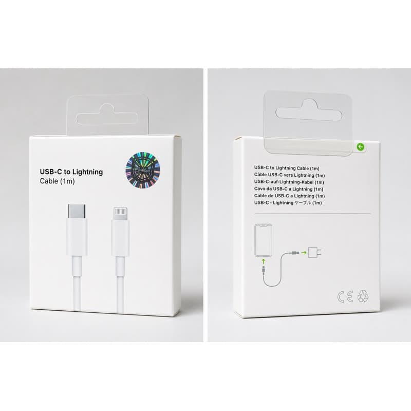 Cabo USB-C para Lightning 1 Metro Compatível com iPhone Carregamento Rápido