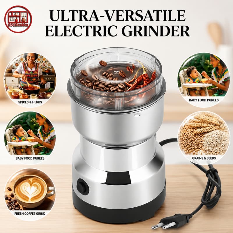 Electric Coffee Bean Grinder Stainless Steel 200W Multifunctional  220V Compact Powerful Professional-F5