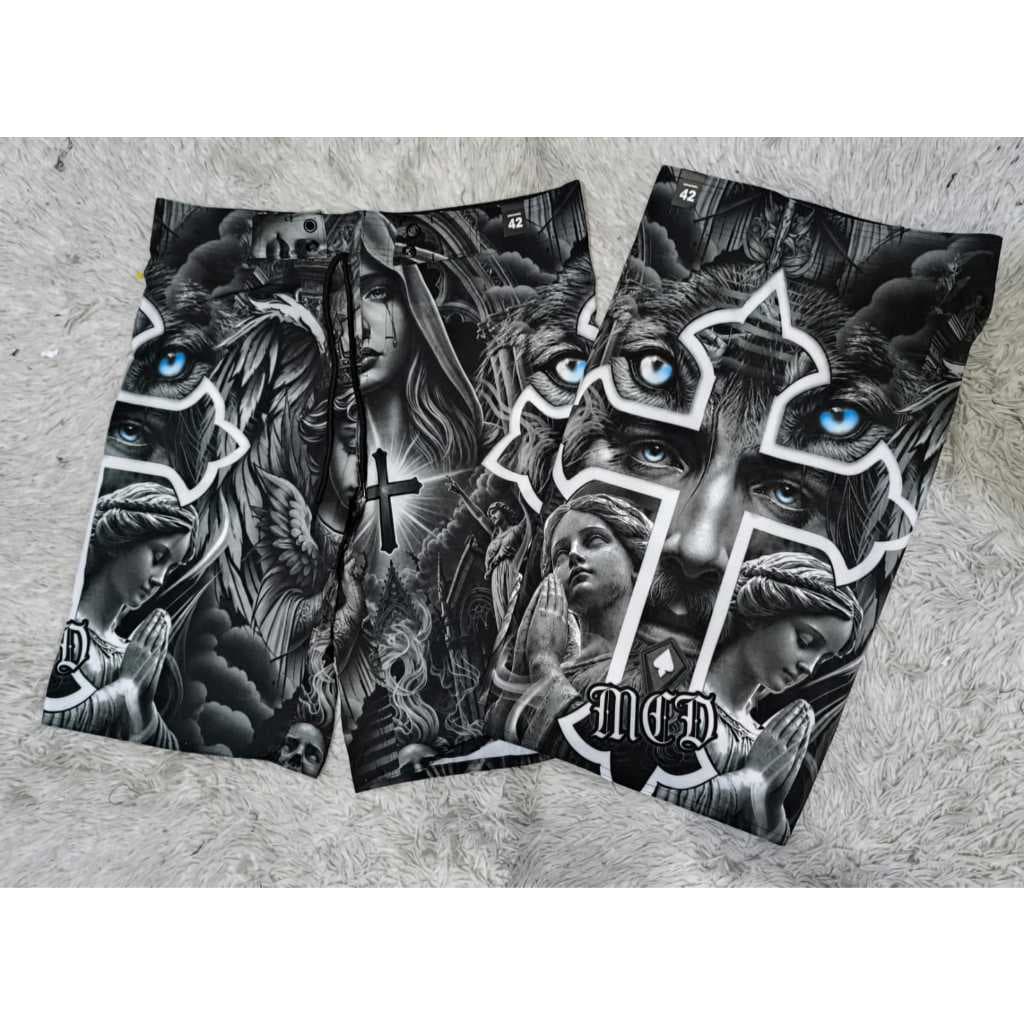 Bermuda Masculina surf estampada no tecido elastano