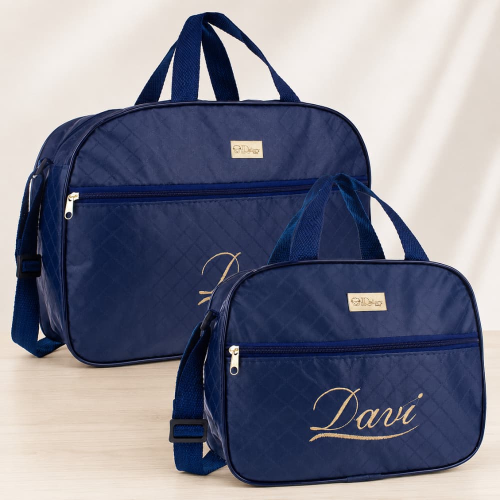 Kit 2 Bolsa Maternidade Personalizável Menino/a Espaçosa