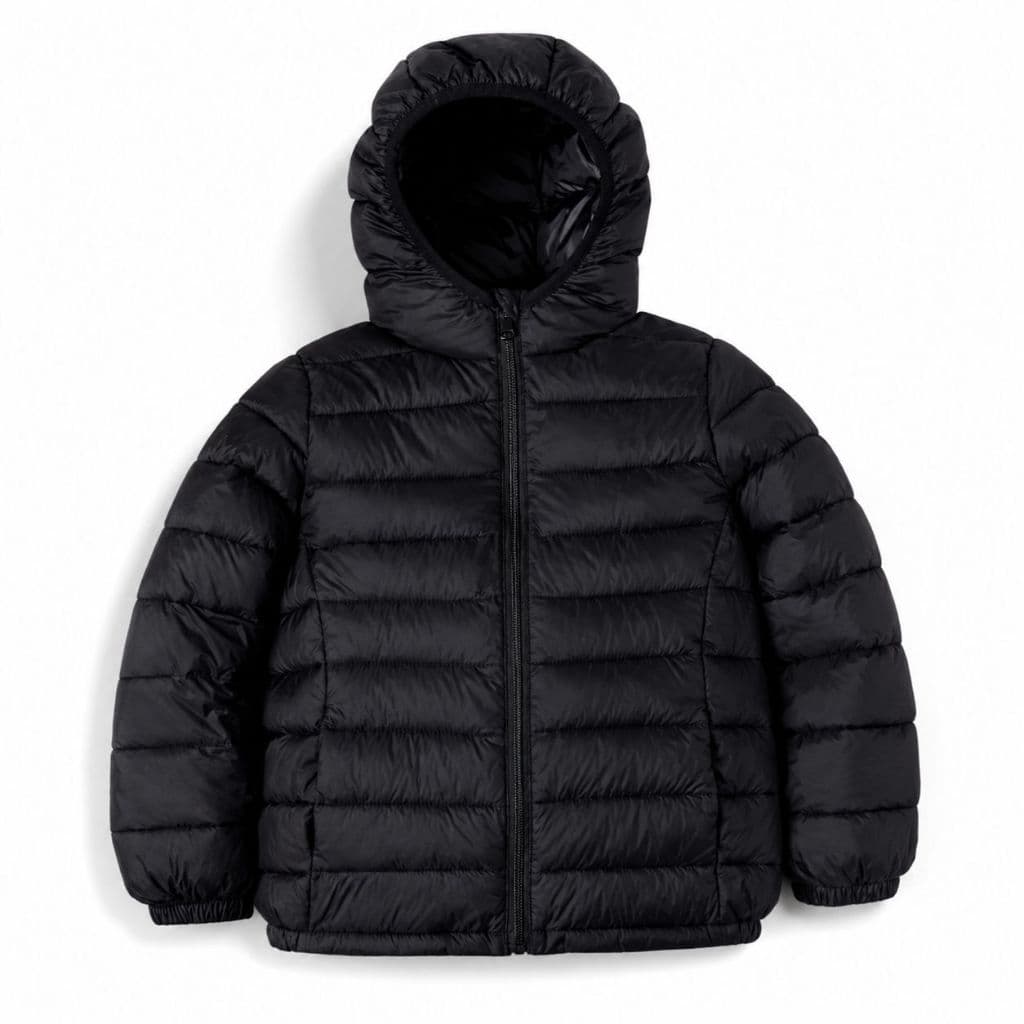 Jaqueta Puffer Infantil peluciada com Touca removível Inverno Frio Intenso