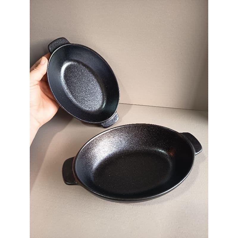 Mini panelinhas 2pçs travessas orgânicas em cerâmica