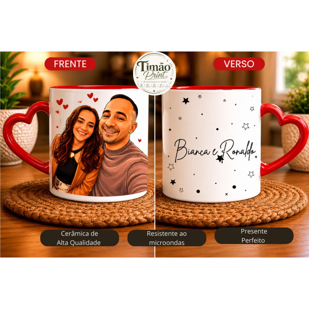 CANECA PERSONALIZADA CARICATURA EXCLUSIVA | DIA DOS NAMORADOS|