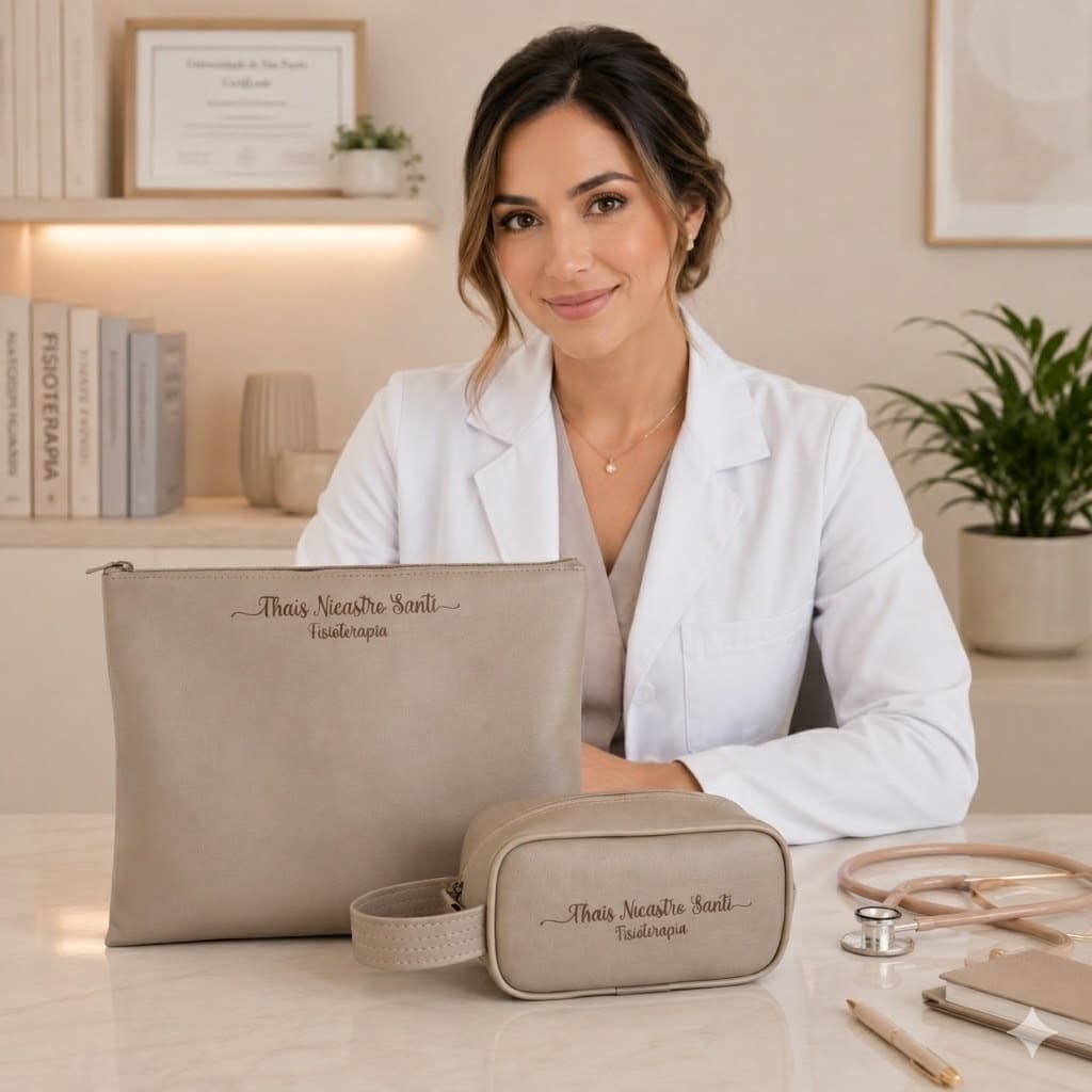 Porta Jaleco + Estojo Porta esteto esfigmo personalizado oximetro medicina enfermagem porta scrub p