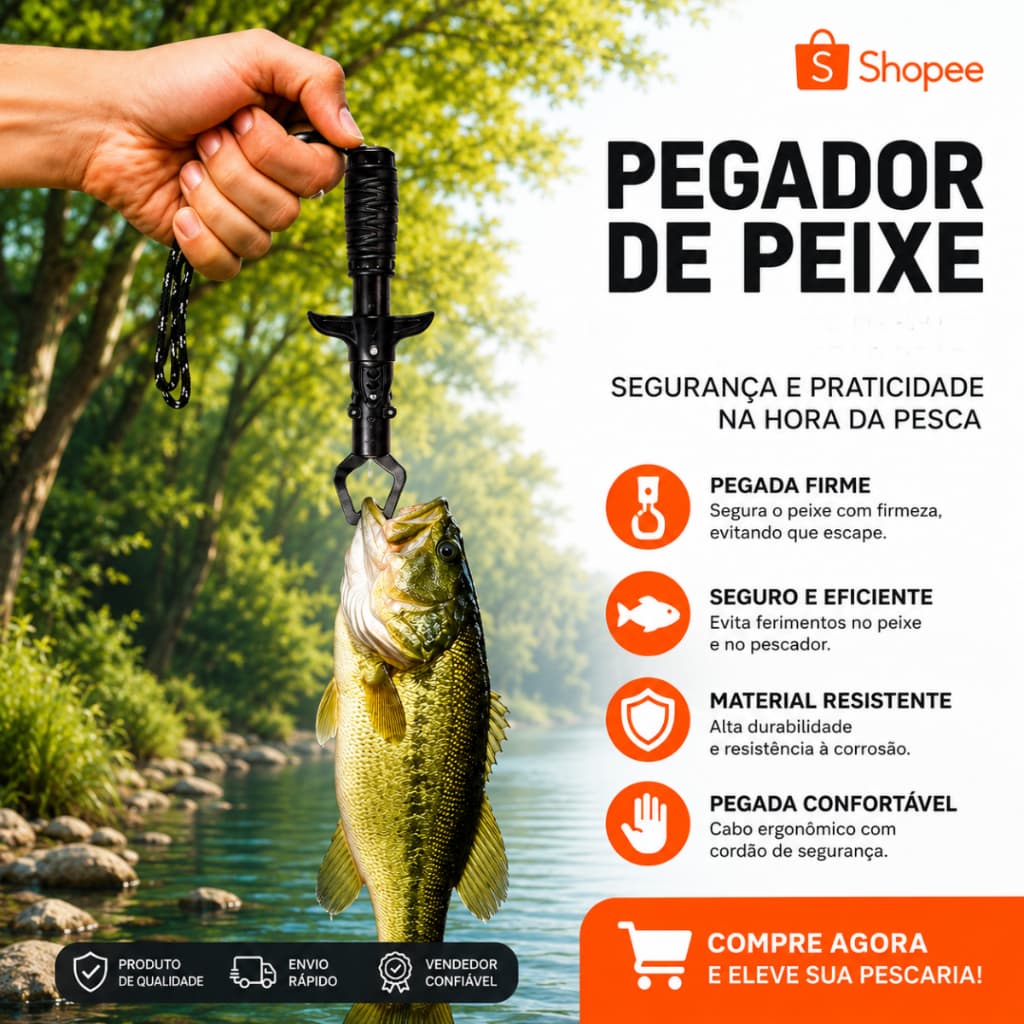 Alicate Pesca 30kg Aço Antiderrapante Aleatória