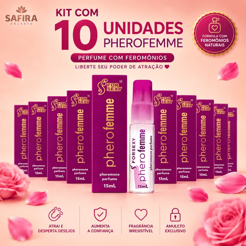 Kit com 10 - Perfume Pherofemme Feminino feromonio