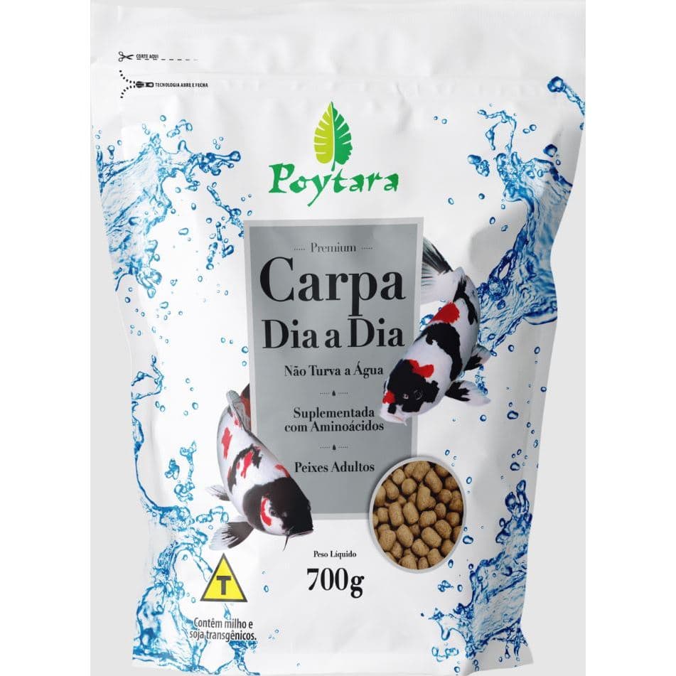 Ração Para Crescimento, Dia a Dia ou Coloração De Carpas Poytara 700g