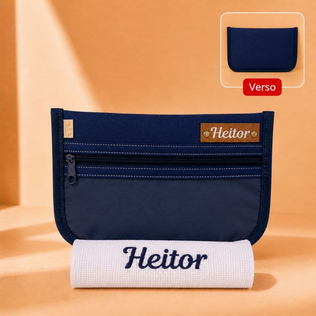 Porta escova de dente  - organizador- necessaire infantil-grátis toalha bordada.