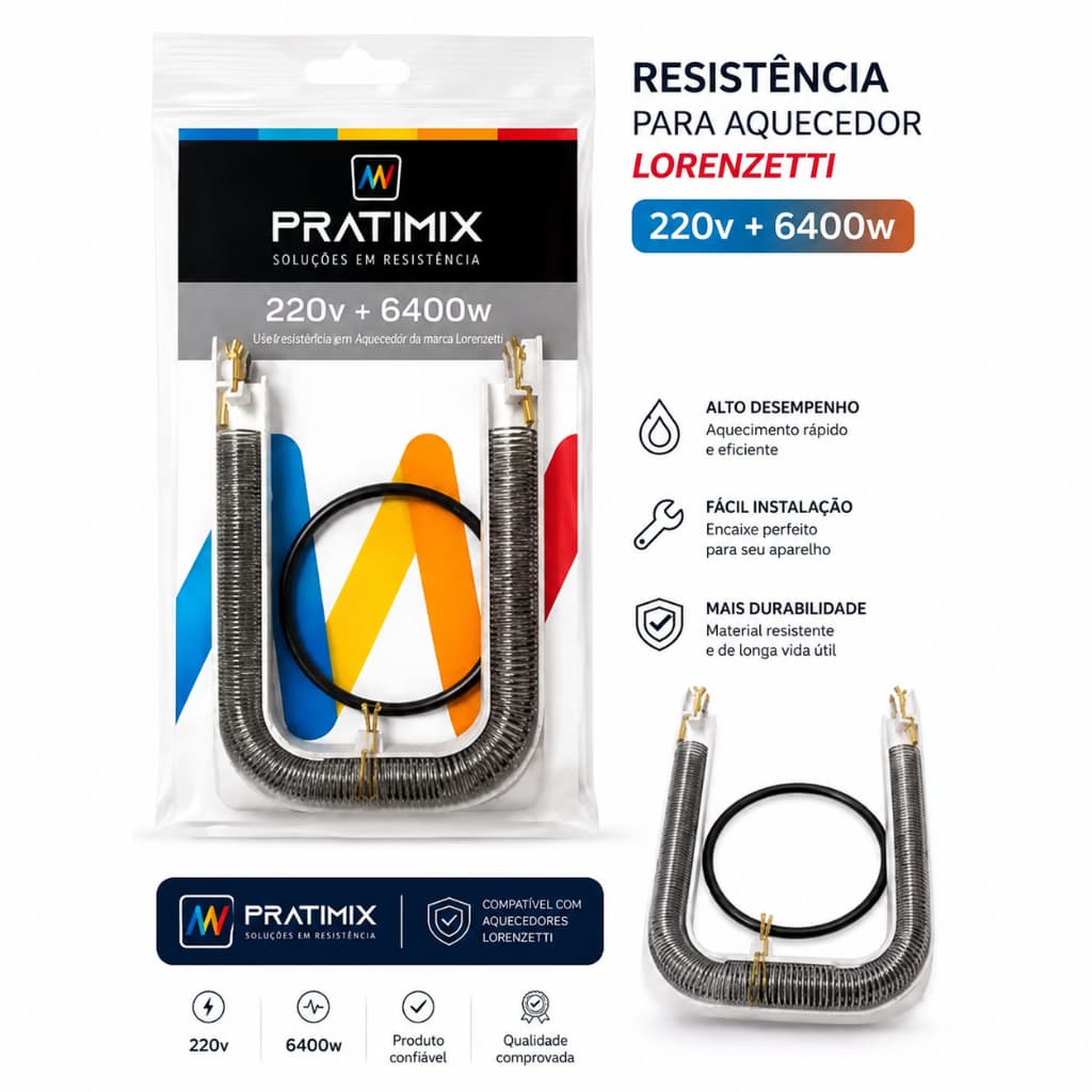 Resistência Aquecedor Versátil lorenzeti 220v- 6400w