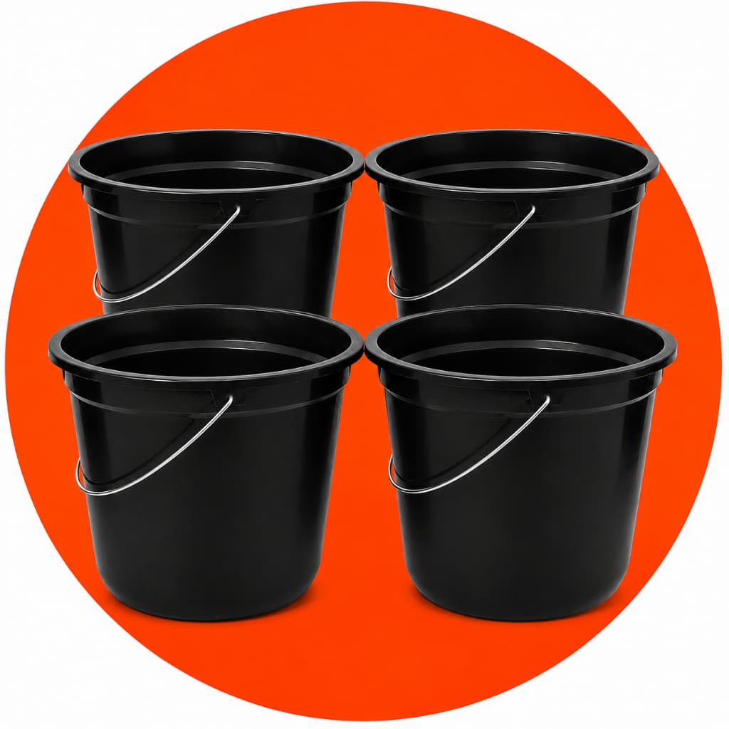Kit 4 Baldes De Limpeza 7 Litros Resistente Com Alça