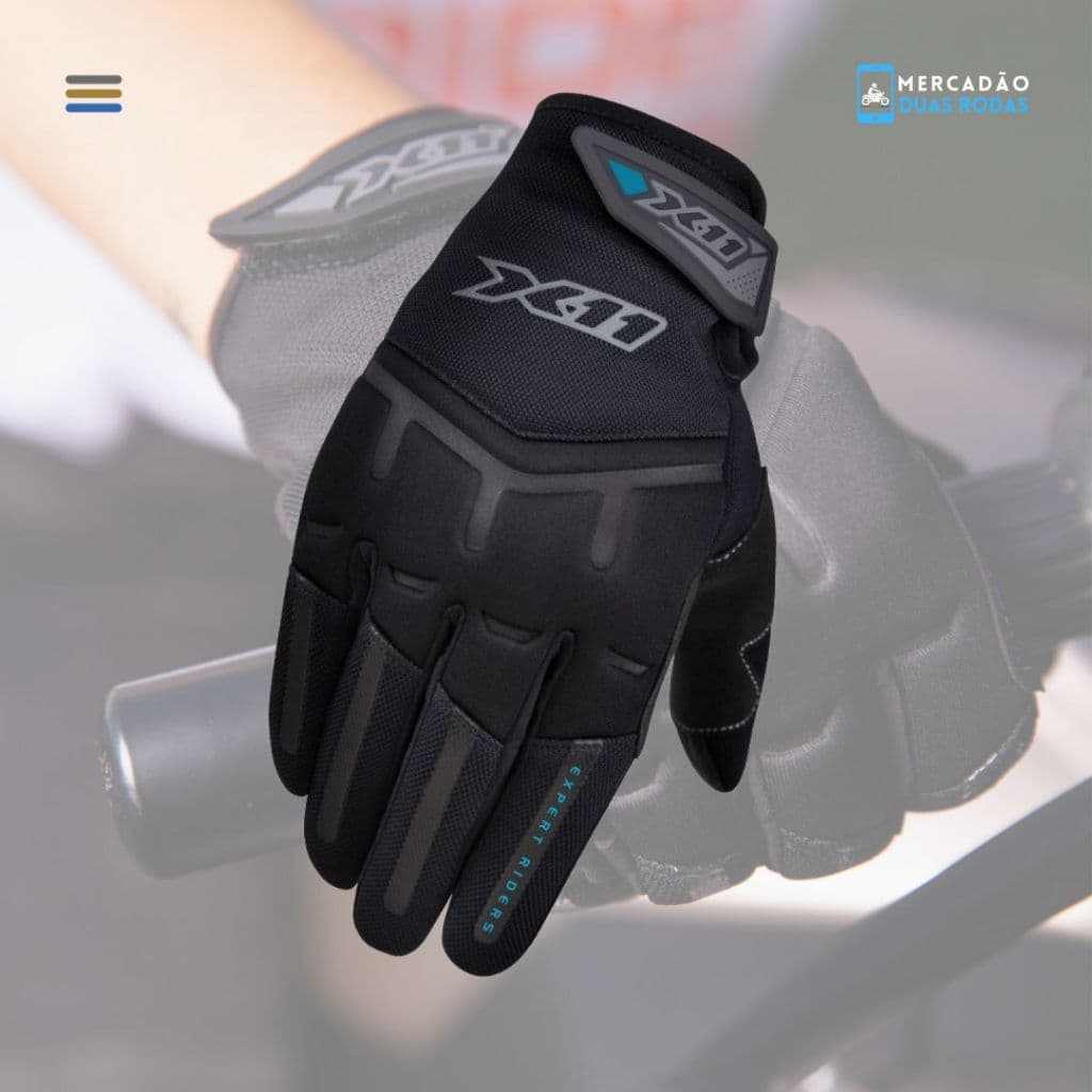 Luva X11 Fit X Feminina Preta Motoqueiro Moto Motociclista