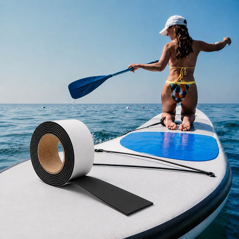 Protetor Borda SUP StandUp Paddle EVA Preto Bordeira Prancha SUP Alta Resistência Proteção Funcional