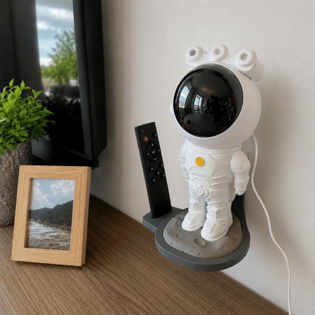 Suporte Parede Astronauta Projetor Galáxia Estrelas Organizador