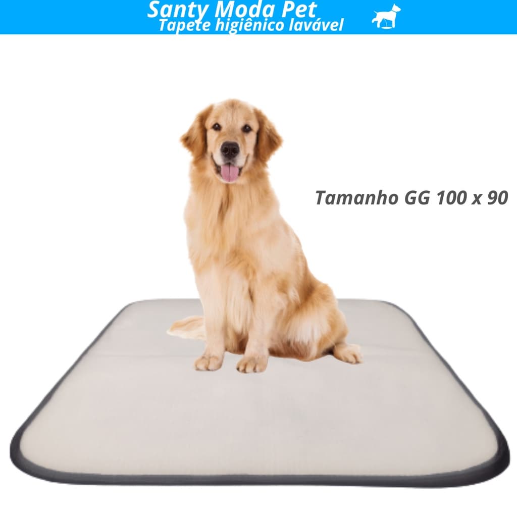 tapete lavável  para cães, GG,  100 X 90 cm , sanitário reutilizável, 01 Unid. Super Absorção.
