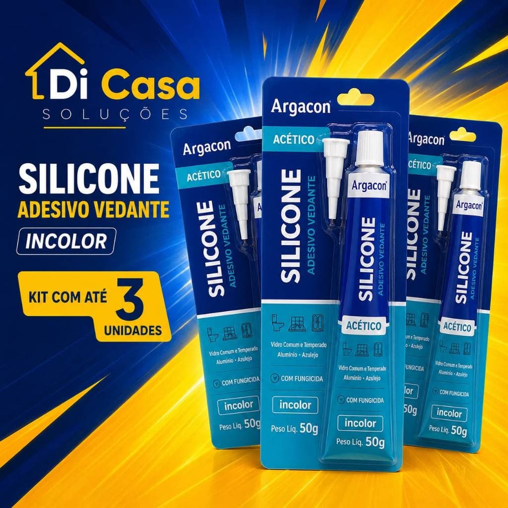 Silicone Adesivo Acético 50g Incolor Argacon