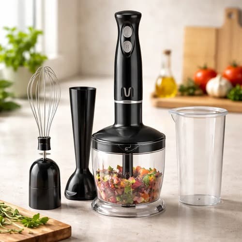 mixer turbo 3 em potente multiprocessador fuet batedor de clara e neve processador de alimentos
